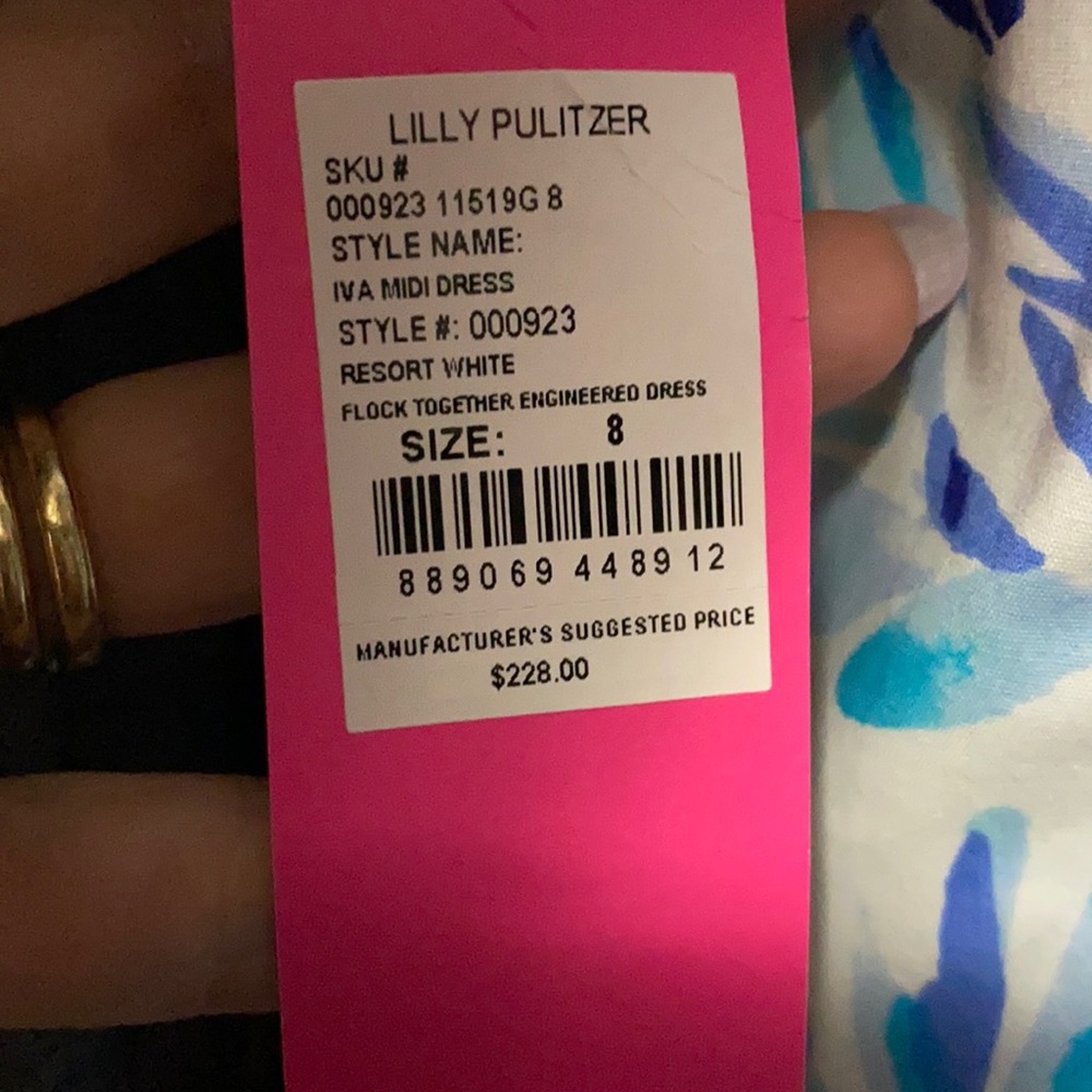 NWT Lilly Pulitzer Iva Midi Dress Sz 8